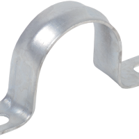 Скоба метал 2-лапковая d21-22мм IEK (100)