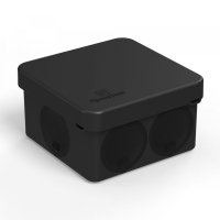 Коробкa [] 70х40мм IP66 6 вводов двухкомпонентная безгалоген прямой монтаж ЧЕРНЫЙ Промрукав (150)