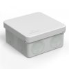 Коробкa [] 80х40мм IP66 8 вводов двухкомпонентная безгалоген прямой монтаж серый Промрукав (132)