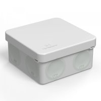 Коробкa [] 80х40мм IP66 8 вводов двухкомпонентная безгалоген прямой монтаж серый Промрукав (132)