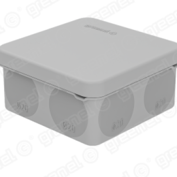 Коробка GE  90х90х45мм IP67 8вводов двухкомпонентная HF атмосферостойкая (60)