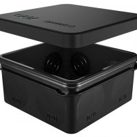 Коробка GE  80х80х40мм IP67 8вводов двухкомпонентная HF атмосферостойкая ЧЕРНАЯ (60)