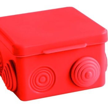 Коробкa [] 80х50мм IP54 7 вводов ОГНЕСТОЙКАЯ U-Plast (36)