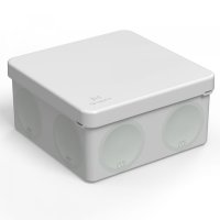 Коробкa []100х50мм IP66 8 вводов двухкомп безгалоген прямой монтаж серый Промрукав (66)