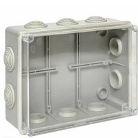 Коробкa []190х140х70мм IP54 10 вводов прозр крышка U-Plast (18)