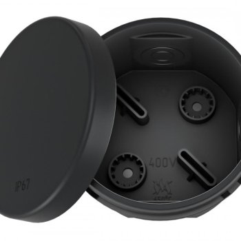 Коробка GE  ø75x40мм IP67 4вводa двухкомпонентная HF атмосферостойкая ЧЕРНАЯ (60)