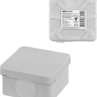 Коробка TDM 70х70х40мм IP66 6вводов двухкомпонентная прямой монтаж серый (140)