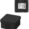 Коробка TDM  70х70х40мм IP66 6вводов двухкомпонентная прямой монтаж черный (140)
