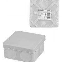 Коробка TDM 80х80х40мм IP66 8вводов двухкомпонентная прямой монтаж серый (120)