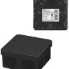 Коробка TDM  80х80х40мм IP66 8вводов двухкомпонентная прямой монтаж черный (120)