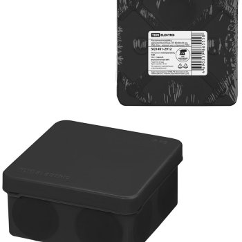 Коробка TDM  80х80х40мм IP66 8вводов двухкомпонентная прямой монтаж черный (120)
