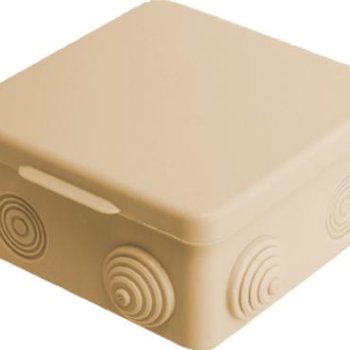 Коробка TDM  [] 80*50 крем IP54 7ввода штрих (32)