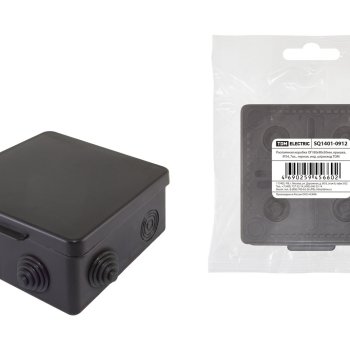 Коробка TDM  [] 80*50 черная IP54 7ввода штрих (32)