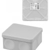 Коробка TDM 100х100х50мм IP66 8вводов двухкомпонентная прямой монтаж серый (60)