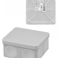 Коробка TDM 100х100х50мм IP66 8вводов двухкомпонентная прямой монтаж серый (60)