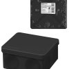 Коробка TDM 100х100х50мм IP66 8вводов двухкомпонентная прямой монтаж черный (60)