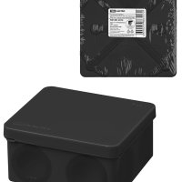 Коробка TDM 100х100х50мм IP66 8вводов двухкомпонентная прямой монтаж черный (60)