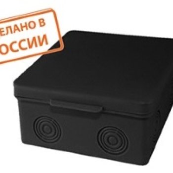 Коробка TDM 100х100х55мм IP54 8ввода черная штрихкод (18)