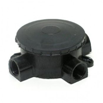 Коробка U-Plast ОП 3-х рожк. черная без фланца (150)