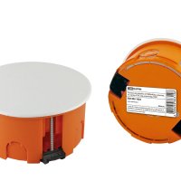 Коробкa TDM d 80х40мм крышка пл. лапки штрихкод (175)