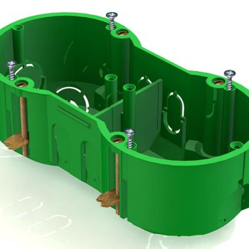 Подрозетник GE 141*70*45 металлические лапки (100)