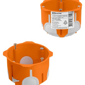 Подрозетник TDM D68х50мм двухкомпонентный лапки саморезы (96)