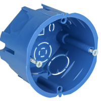 Подрозетник D68х45мм саморезы синий IEK Generica (200)