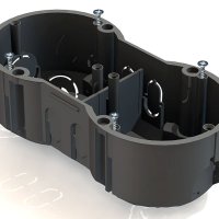 Подрозетник GE 141x70x45мм с саморезами (100)