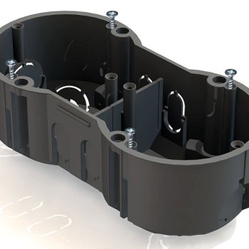 Подрозетник GE 141x70x45мм с саморезами (100)