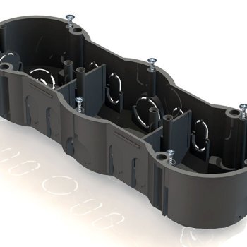 Подрозетник GE 212x70x45мм с саморезами (45)