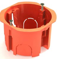 Подрозетник GE d65х45мм саморезы красный (100)