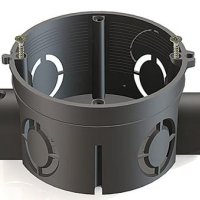 Подрозетник GE d68х42мм саморезы черный (300)