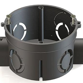 Подрозетник GE d68х42мм саморезы черный (300)