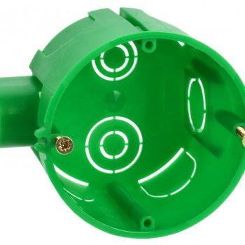 Подрозетник IEK D68х45мм саморезы стыковочный узел КМ40004-10 (250)