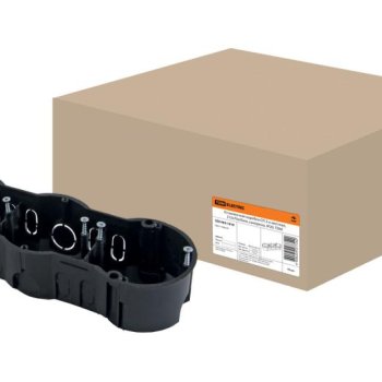 Подрозетник TDM 3-х местная 212х70х45 с саморезами штрихкод (45)