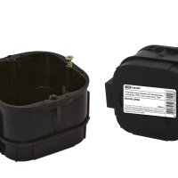 Подрозетник TDM d60х60x43мм саморезы черный штрихкод (200)