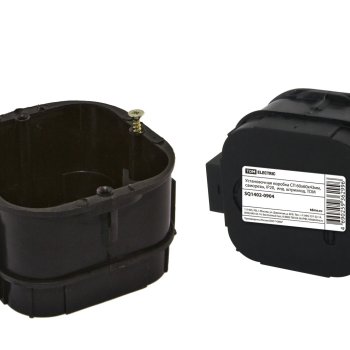 Подрозетник TDM d60х60x43мм саморезы черный штрихкод (200)