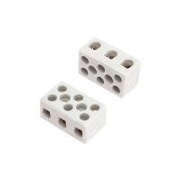 Колодка клеммная  10А 2.5-10мм² x3 керамика Rexant (84)