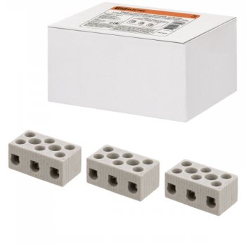 Керамический блок зажимов  10А 3пар TDM (30)