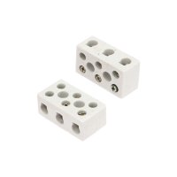 Колодка клеммная  15А 4-12мм² x3 керамика Rexant (45)