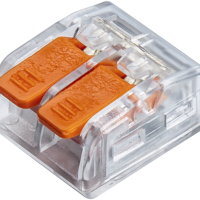 Зажим рычажковый 2x(0.08-4мм²) CMK-632 прозр Omnyx (10)