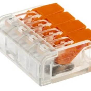 Зажим рычажковый 4x(0.08-4мм²) CMK-634 прозр Omnyx (10)