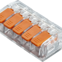 Зажим рычажковый 5x(0.08-4мм²) CMK-635 прозр Omnyx (50/2000)