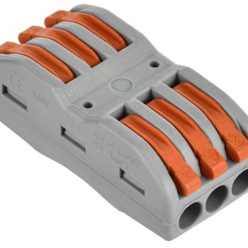 Зажим рычажковый проходной 3x(0.08-4мм²) CMK-423 Omnyx (50/2000)