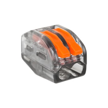 Зажим рычажковый 2x(0.08-2.5мм²) прозрачный 5шт Rexant (10)