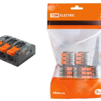 Зажим безвинтовой рычажковый 3x(0.1-4мм²) СК-613 TDM 5шт (20)