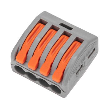 Зажим безвинтовой рычажковый 4x(0.08-2.5мм²) Rexant (50/500)