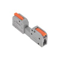 Зажим рычажковый проходной 1x(0.08-4мм²) разъемный Rexant (50/2500)