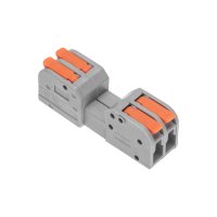 Зажим рычажковый проходной 2x(0.08-4мм²) разъемный Rexant (50/2500)