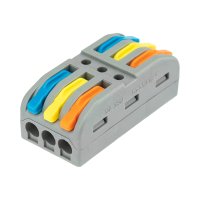 Зажим рычажковый проходной 3x(0.08-4мм²) Rexant (25)